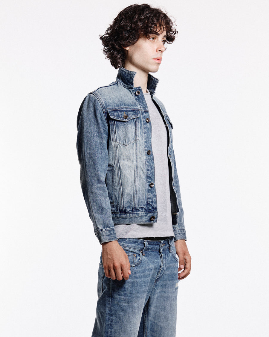 'Faded' washed blue jacket