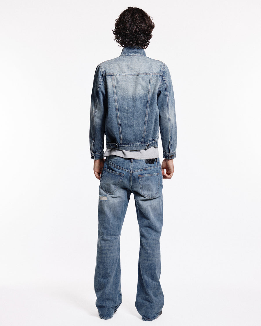 'Faded' washed blue jacket