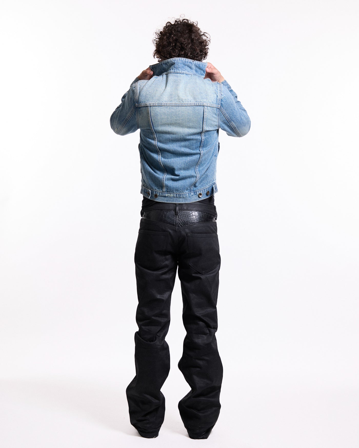 'Faded' washed blue jacket