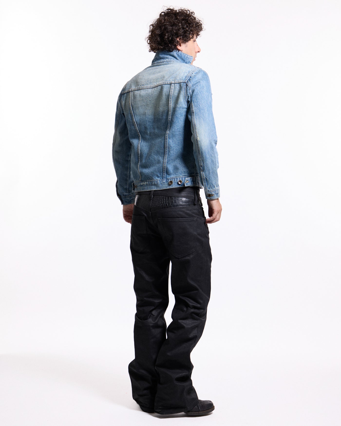 'Faded' washed blue jacket