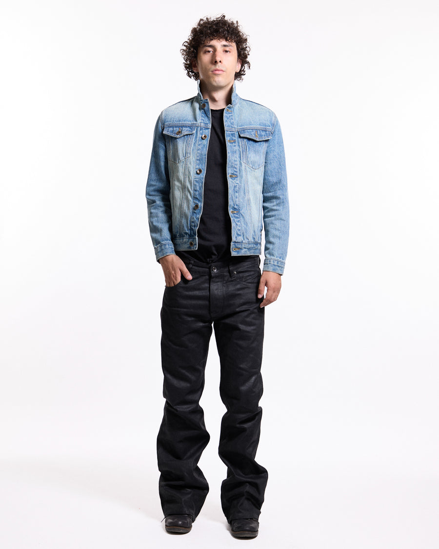 'Faded' washed blue jacket