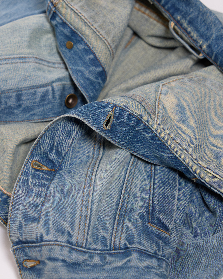 'Faded' washed blue jacket