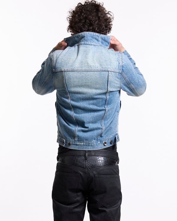 'Faded' washed blue jacket